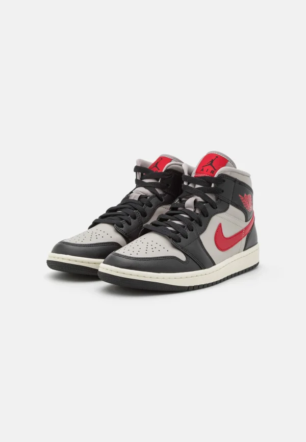 Air Jordan 1 Mid – Baskets Montantes – Black/Gym Red/College Grey/Sail grande qualité 4