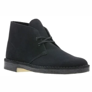 soldes pas cher Chaussures Clarks Originals Homme Desert Boot Black Suede 2021 12