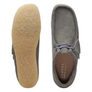 Chaussure à Lacets Clarks Originals Men Wallabee Grey Suede à prix imbattables 9