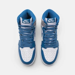 boutique en france Air Jordan 1 Retro Unisex – Baskets Montantes – True Blue/White/Cement Grey 14