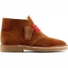 Chaussure à Lacets Clarks Women Desert Boot 2 Dark Tan Suede achat pas cher 7