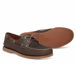 achat pas cher Timberland Mens Classic Boat 2 Eye Brown 8