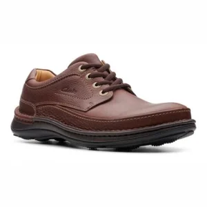 magasin en ligne france Chaussure à Lacets Clarks Men Nature Three Mahogany Leather 12