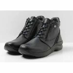 jusqu'à Chaussure à Lacets Wolky Femme Glacier Nappa Leather Black 12