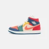 grande surprise Wmns Air Jordan 1 Mid Se – Baskets Montantes – French Blue/Magic Ember/France Red 20