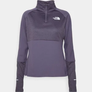 magasins pas chers The North Face 1/4 Zip Run – T-Shirt À Manches Longues – Lunar Slate 19