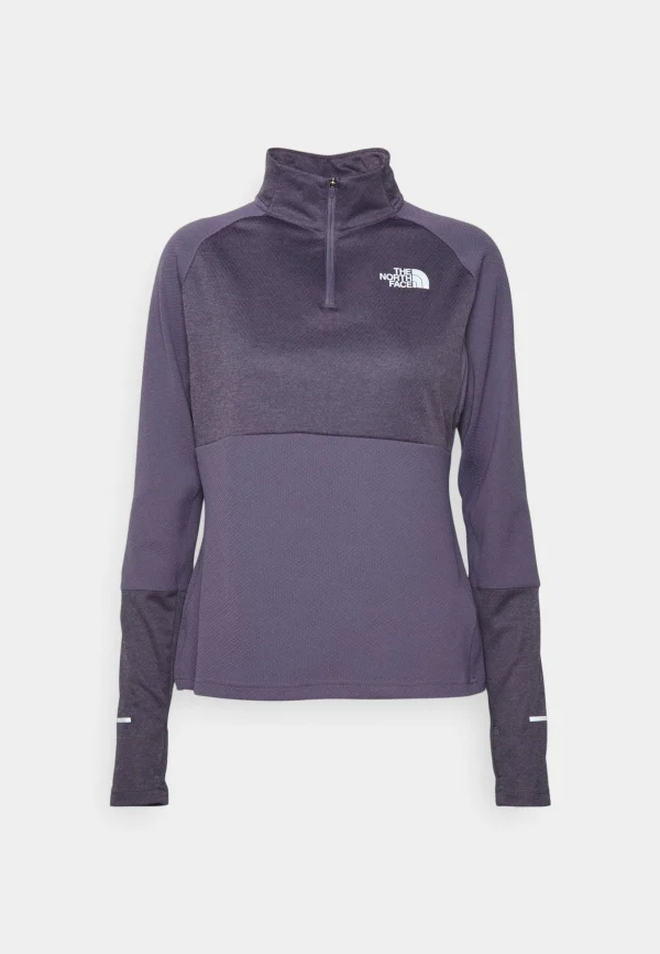 magasins pas chers The North Face 1/4 Zip Run – T-Shirt À Manches Longues – Lunar Slate 7