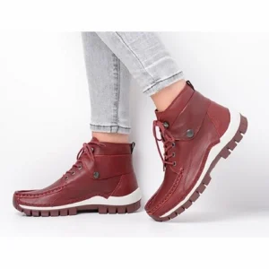 grande qualité Chaussure à Lacets Wolky Femme Jump Winter Nappa Leather Dark-Red 17