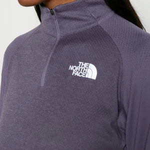 magasins pas chers The North Face 1/4 Zip Run – T-Shirt À Manches Longues – Lunar Slate 21