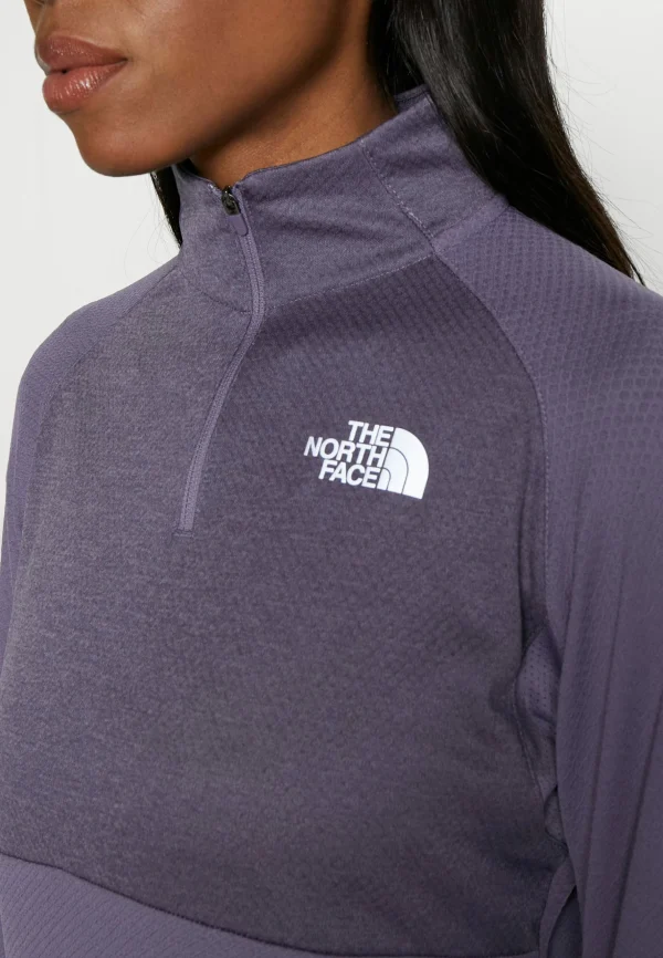 magasins pas chers The North Face 1/4 Zip Run – T-Shirt À Manches Longues – Lunar Slate 8