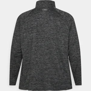 magasin en ligne france Under Armour Tech 1/2 Zip Twist – T-Shirt À Manches Longues – Black/Metallic Silver 7