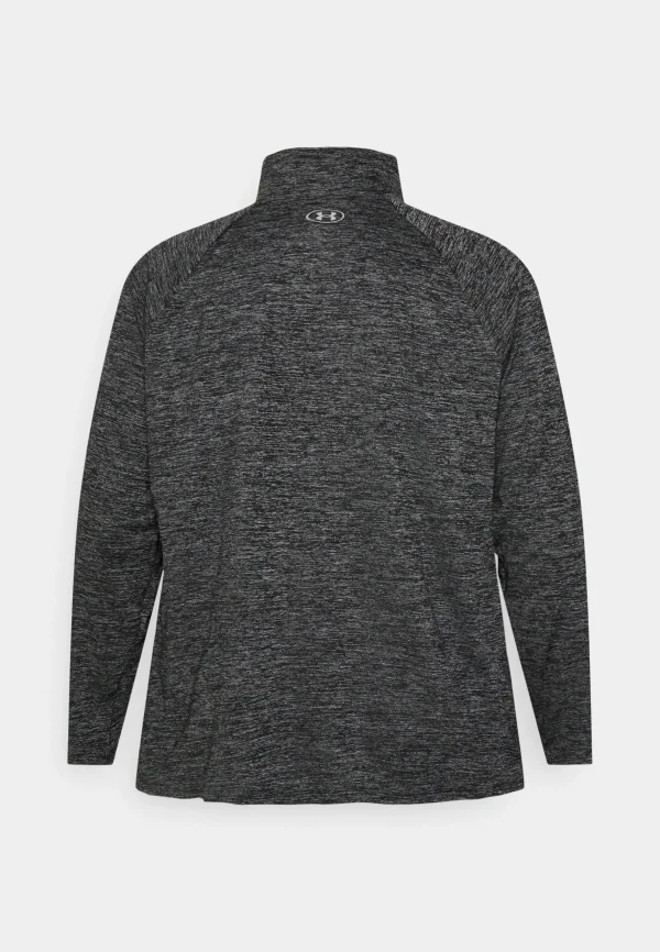 magasin en ligne france Under Armour Tech 1/2 Zip Twist – T-Shirt À Manches Longues – Black/Metallic Silver 3