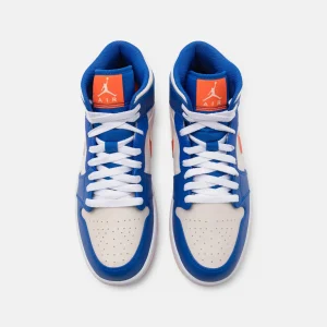 Air Jordan 1 Mid Wht – Baskets Montantes – Game Royal/Phantom White/Rush Orange marque moins cher 14