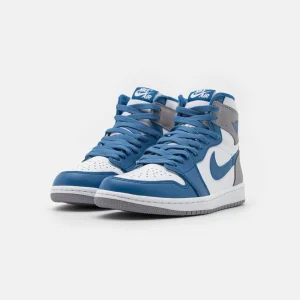 boutique en france Air Jordan 1 Retro Unisex – Baskets Montantes – True Blue/White/Cement Grey 10