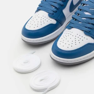 boutique en france Air Jordan 1 Retro Unisex – Baskets Montantes – True Blue/White/Cement Grey 18