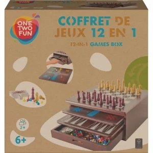 styles dernier cri One Two Fun Coffret De Jeu 12 En 1 En Bois 10