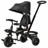 HOMCOM Tricycle Enfant évolutif Pliable 4 En 1 Multifonction – Pare-soleil, Canne Télescopique Amovible – Siège Pivotant, Harnais, Arceau Sécurité – 3 Paniers Rangement – Métal PP Noir Promotio de vente 10