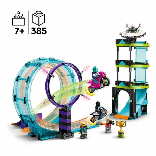 LEGO City 60361 – Le Défi Ultime Des Motards Cascadeurs, Jouet 3-en-1, Avec 2 Motos De Cascades Pour 1 Ou 2 Joueurs des prix incroyables 5