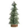 officiel Rayher Sapin Décoratif Enneigé, 25cm, Vert,av. Socle Bois, Bte PVC 1 Pce 10