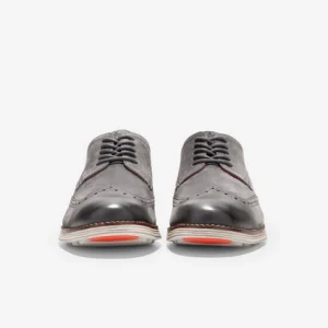 boutique en ligne france Chaussures à Lacets Cole Haan Men Originalgrand Wingtip Oxford Magnet Nubuck 9