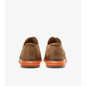 outlet Chaussures à Lacets Cole Haan Men OriginalGrand Wingtip Oxford Light Whiskey Burnt Orange 12