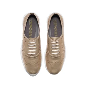 Chaussures Cole Haan Zerogrand Wing Oxford Matte Gold Leather White soldes magasin 10