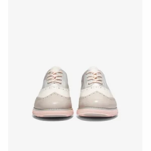 Chaussures à Lacets Cole Haan Women OriginalGrand Wingtip Oxford Grey-Camo Print-Clay Pink nouvelle saison 10