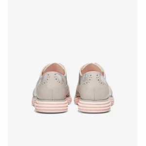 Chaussures à Lacets Cole Haan Women OriginalGrand Wingtip Oxford Grey-Camo Print-Clay Pink nouvelle saison 12