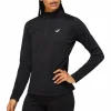 Asics Core Ls 1/2 Zip Winter Top – T-Shirt À Manches Longues – Performance Black à prix promos 22