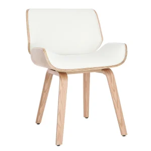 commentaire favorable Chaise Design Blanc Et Bois Clair RUBBENS 12