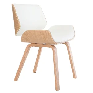 commentaire favorable Chaise Design Blanc Et Bois Clair RUBBENS 14