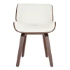 Chaise Design Blanc Et Bois Foncé RUBBENS en ligne 34