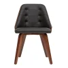 Chaise Design Noir Et Bois Foncé Noyer FLUFFY pas cher 25