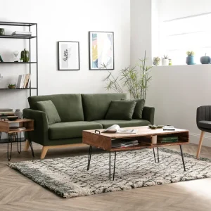 soldes pas cher Chaise Scandinave En Tissu Gris Anthracite Et Bois Clair ALEYNA 20