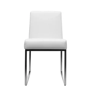 Chaises Design Blanc Et Acier Chromé (lot De 2) JUNIA pas cher en ligne 13