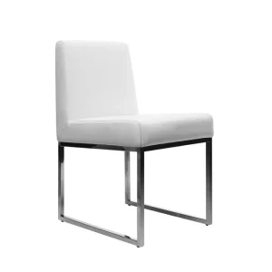 Chaises Design Blanc Et Acier Chromé (lot De 2) JUNIA pas cher en ligne 15