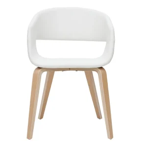 Chaises Design Blanc Et Bois Clair (lot De 2) SLAM magasin solde 11