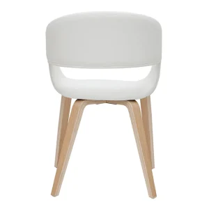 Chaises Design Blanc Et Bois Clair (lot De 2) SLAM magasin solde 17