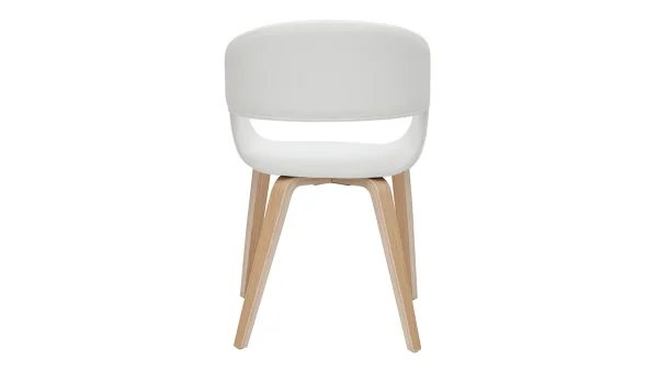 Chaises Design Blanc Et Bois Clair (lot De 2) SLAM magasin solde 6