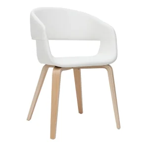 Chaises Design Blanc Et Bois Clair (lot De 2) SLAM magasin solde 13