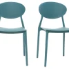 Chaises Design Empilables Bleu Canard (lot De 2) ANNA Acheter 20