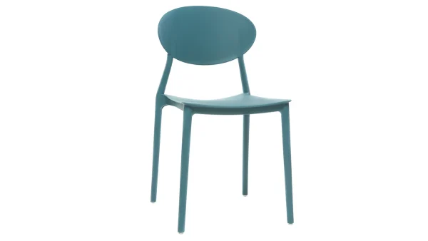 Chaises Design Empilables Bleu Canard (lot De 2) ANNA Acheter 4