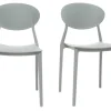 remise en ligne Chaises Design Empilables Grises (lot De 2) ANNA 40