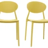 Chaises Design Empilables Jaunes (lot De 2) ANNA en solde 23