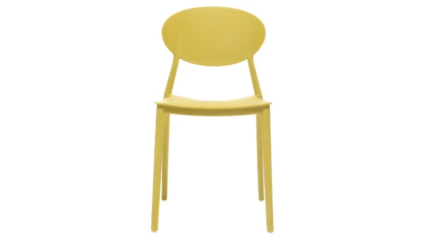 Chaises Design Empilables Jaunes (lot De 2) ANNA en solde 3