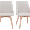 Chaises En Tissu Effet Velours Texturé Beige Et Bois Clair Massif (lot De 2) HIGGINS remise en ligne 28