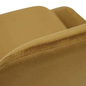 marques pas cher Chaises En Tissu Velours Bronze Et Métal Noir (lot De 2) HOLO 20