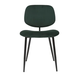 Chaises En Tissu Velours Vert Et Métal Noir (lot De 2) TOBIAS ultratendance 12