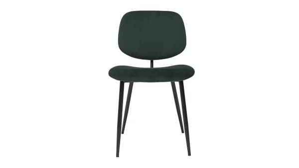 Chaises En Tissu Velours Vert Et Métal Noir (lot De 2) TOBIAS ultratendance 3