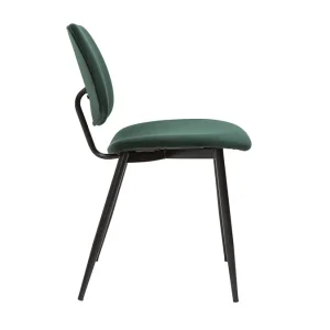 Chaises En Tissu Velours Vert Et Métal Noir (lot De 2) TOBIAS ultratendance 16